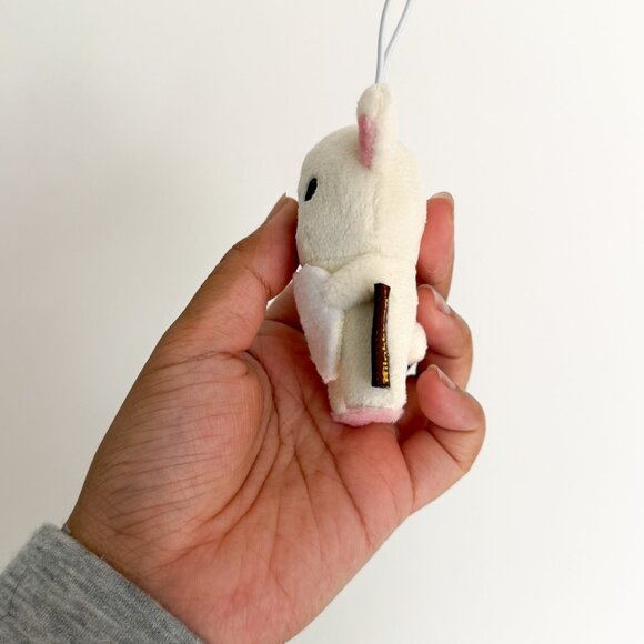 San-X Korilakkuma Mini Plush WHite Bear Heart Bag Charm 3" - Picture 4 of 5